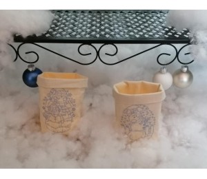 Stickserie - Schneemann Redwork